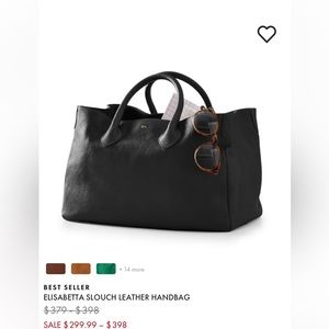 ELISABETTA SLOUCH LEATHER HANDBAG not monogrammed